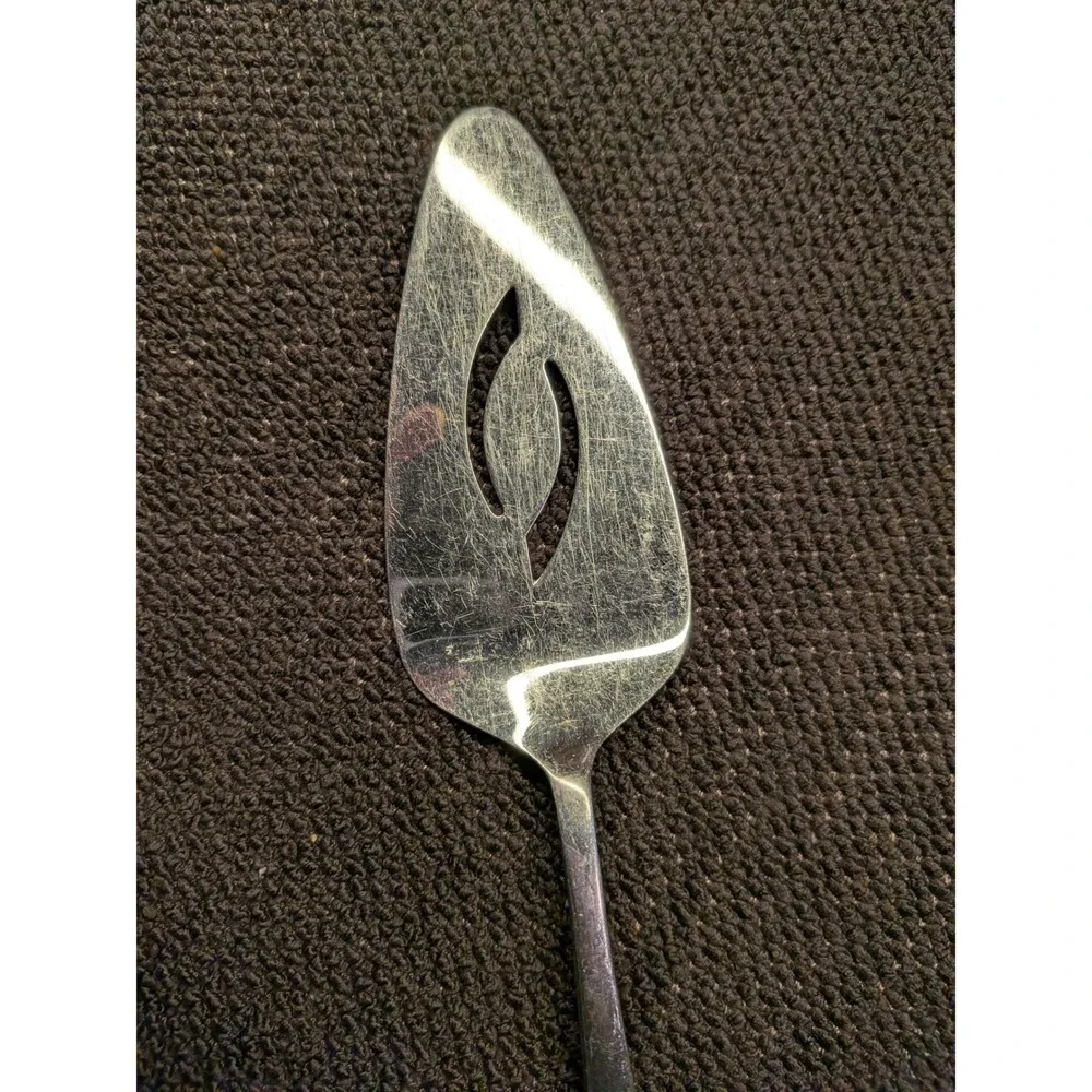 Vintage Ekco Eterna‎ Pie and Cake Server Mid-Century Modern Stainless Wood